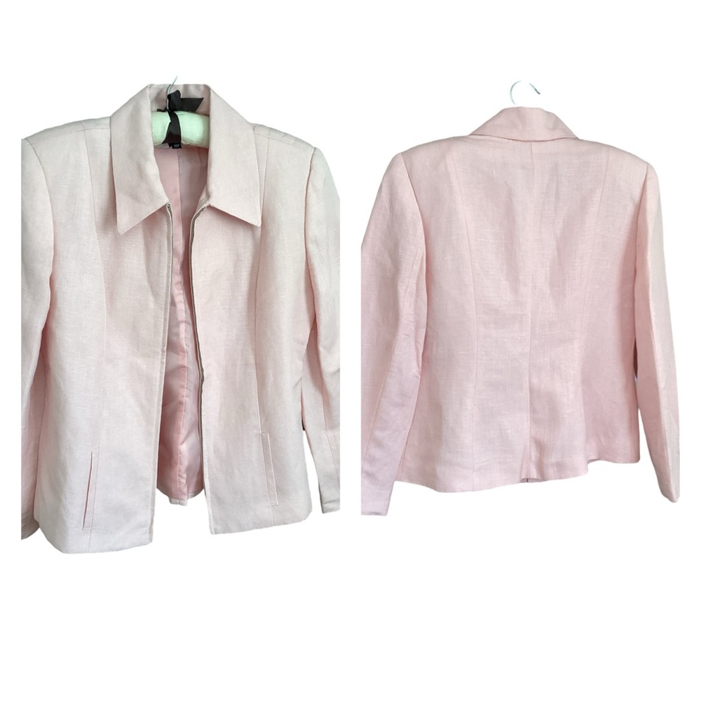 🚨 NWT Alanni by DonnyBrook Pink Linen Blazer Jacket